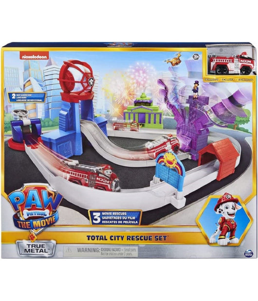 Pista Macchinine Total City Rescue Con Veicolo Di Marshall Paw Patrol Giocattoli         