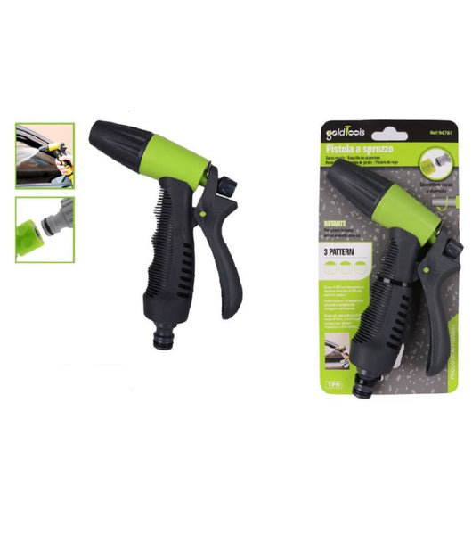 Pistola A Spruzzo 3 Getti Regolabile Rotante Impugnatura Gomma Ergonomica 94767         