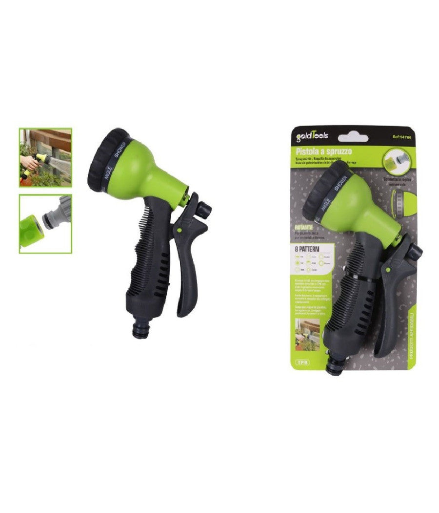 Pistola A Spruzzo Bocchetta 8 Getti Irrigazione Tubo Pompa Acqua Giardino 94766         