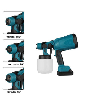 Pistola A Spruzzo Elettrica A Batteria Vernice 800 Ml A Doppia Batteria 18 V         
