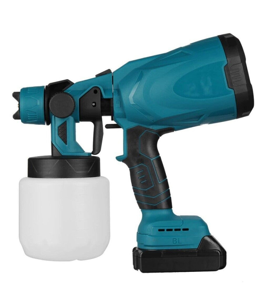 Pistola A Spruzzo Elettrica A Batteria Vernice 800 Ml A Doppia Batteria 18 V         