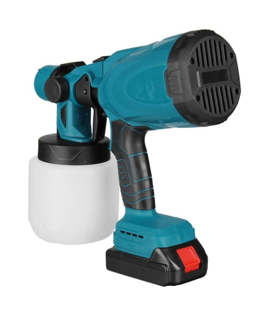 Pistola A Spruzzo Elettrica A Batteria Vernice 800 Ml A Doppia Batteria 18 V         
