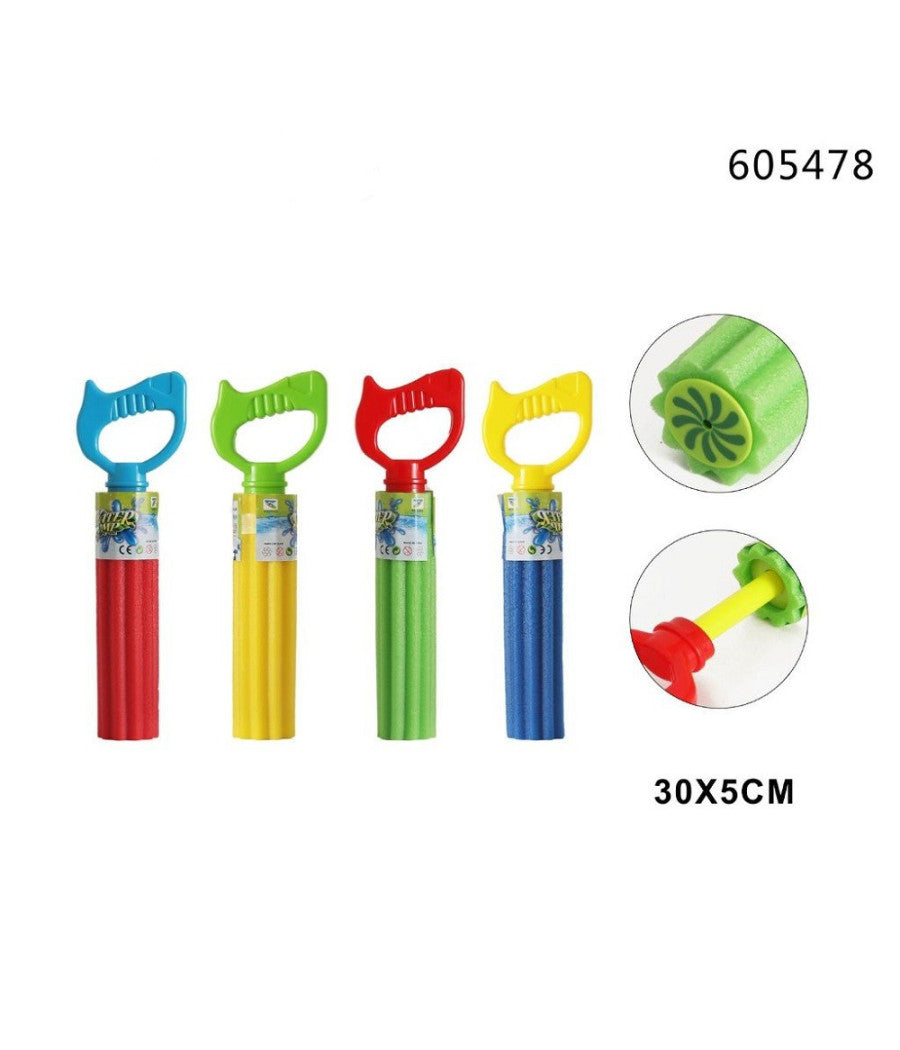 Trade Shop - Pistola Acqua 30x5cm Tubo Bambini Schiuma Gioco Giardino Piscina Spiaggia 605478 -