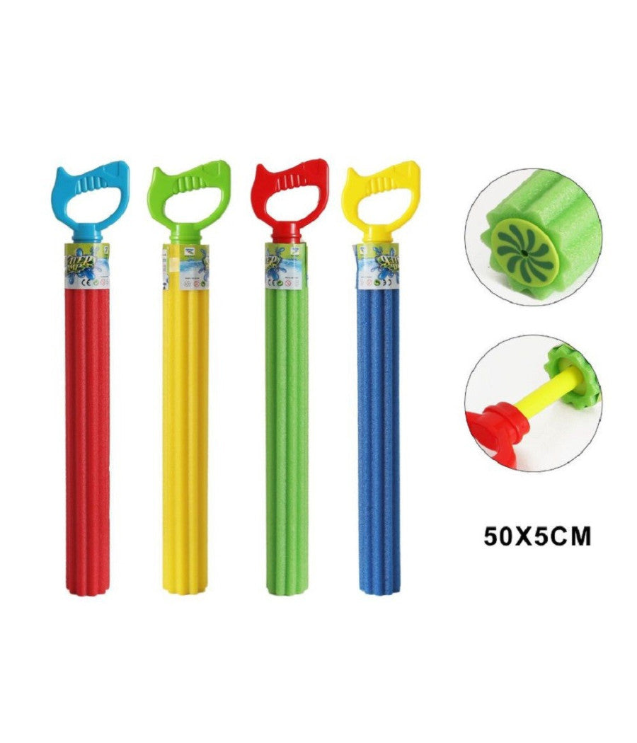 Trade Shop - Pistola Acqua 50x5cm Tubo Bambini Schiuma Gioco Giardino Piscina Spiaggia 605480 -