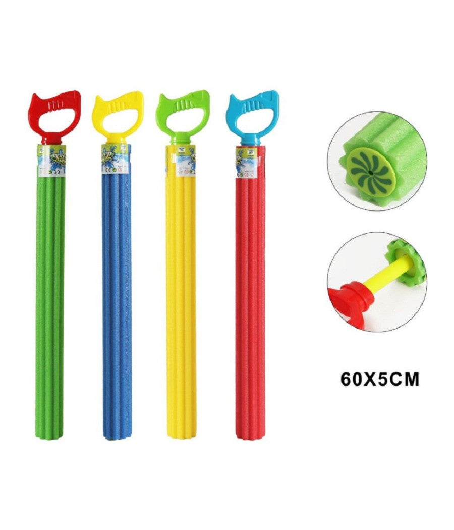 Trade Shop - Pistola Acqua 60x5cm Tubo Bambini Schiuma Gioco Giardino Piscina Spiaggia 605481 -
