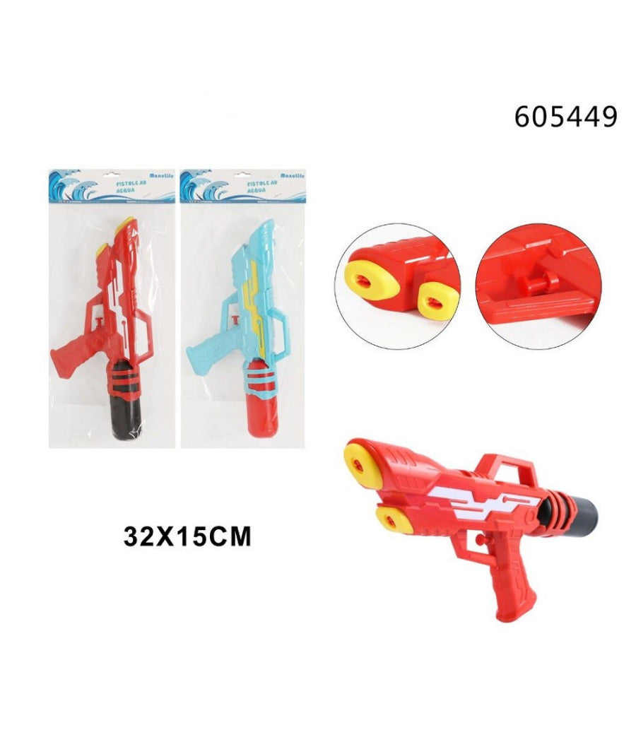 Pistola Acqua Con Serbatoio 32x15cm Gioco Bambini Estate Colori Assortiti 605449         