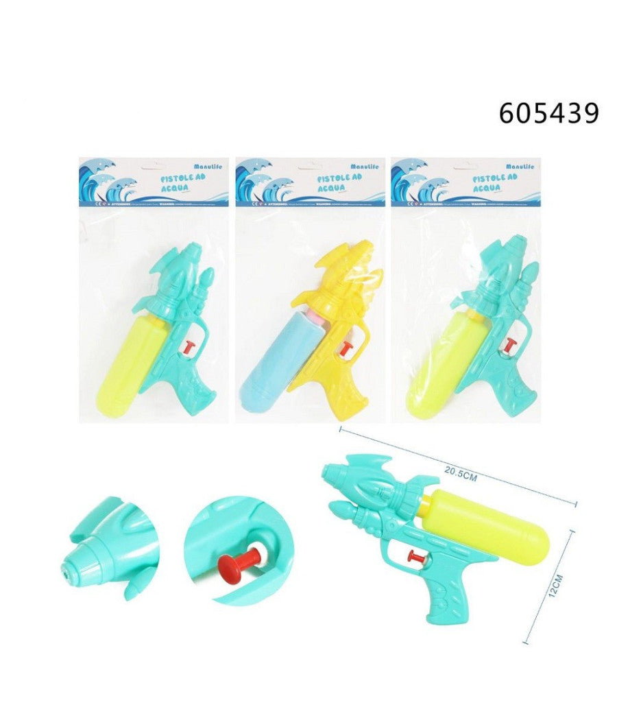 Trade Shop - Pistola Ad Acqua 20.5x12cm Serbatoio Gioco Bambini Mare Colori Assortiti 605439 -