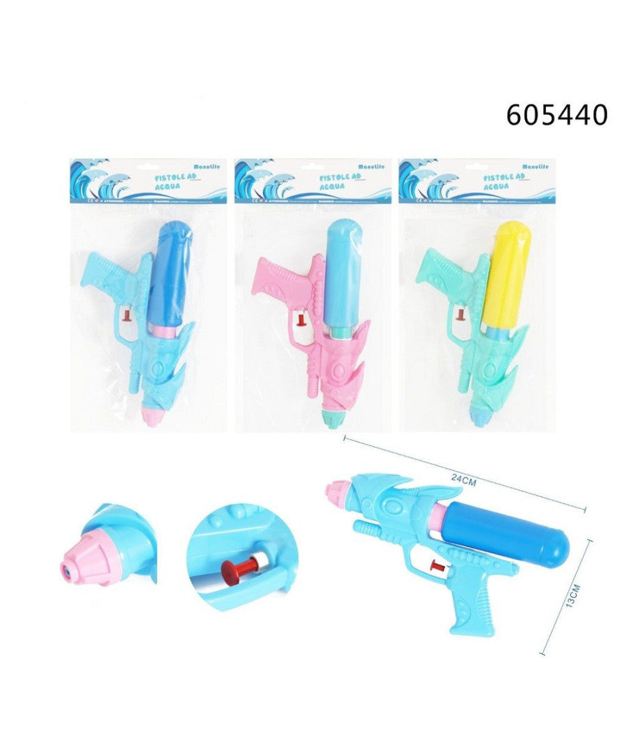 Pistola Ad Acqua 24x13cm Con Serbatoio Gioco Bambini Mare Colori Assortiti 605440         
