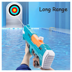 Trade Shop - Pistola Ad Acqua 25cm Grande Capacità Giocattolo Divertimento Estivo Per Bambini 618572 -