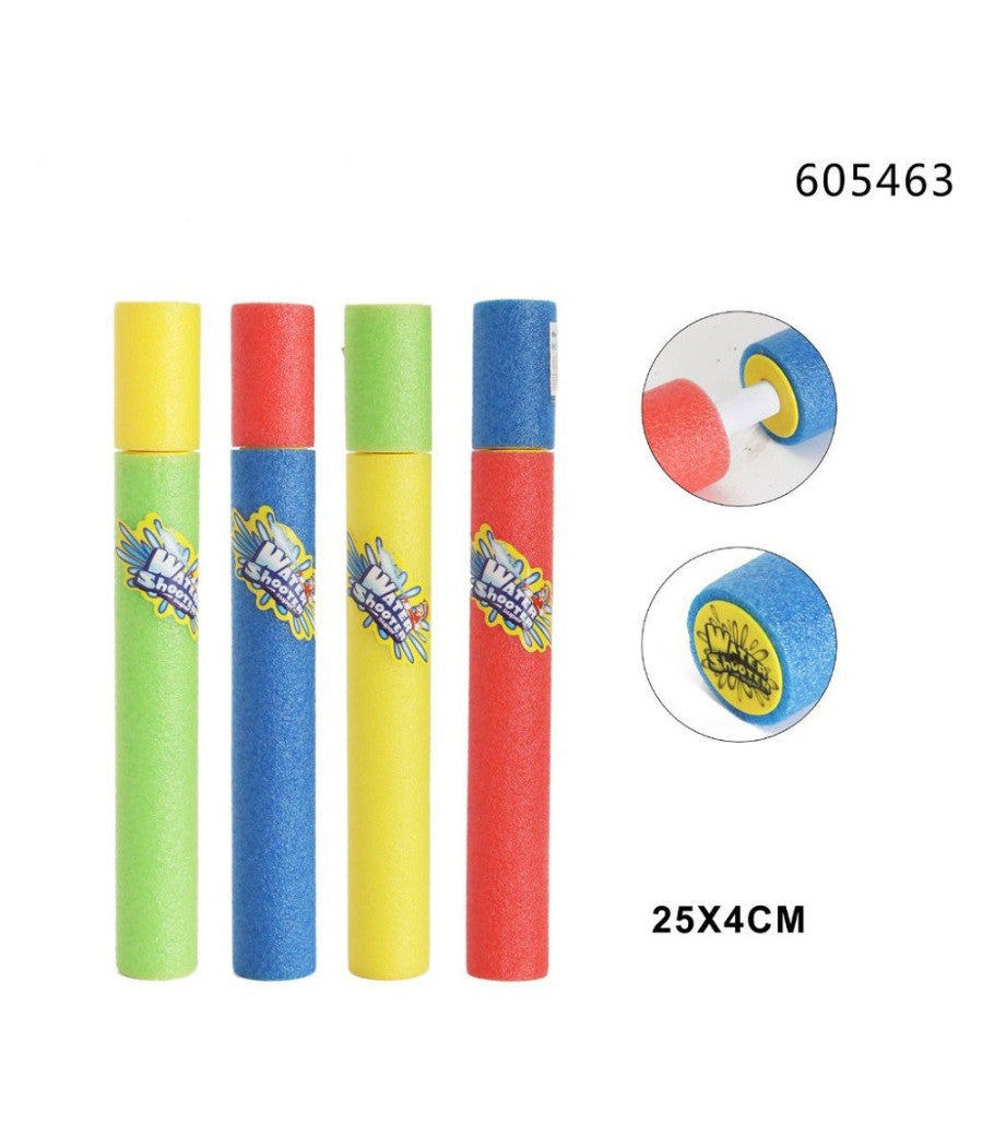 Trade Shop - Pistola Ad Acqua 25x4cm Tubo Sparatutto In Schiuma Gioco Estivo Spiaggia 605463 -
