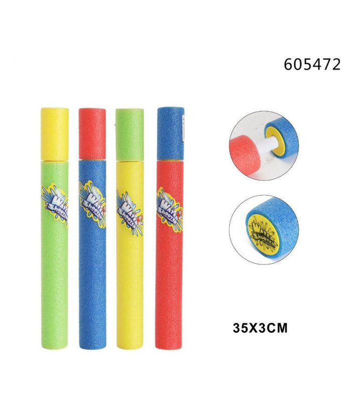 Pistola Ad Acqua 35x3 Cm Tubo Sparatutto In Schiuma Gioco Estivo Spiaggia 605472         