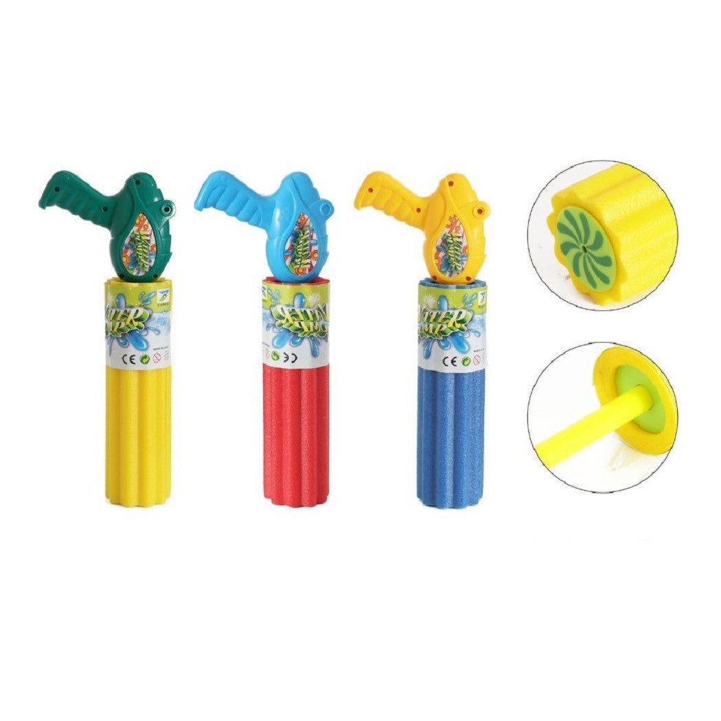 Trade Shop - Pistola Ad Acqua 35x7cm Tubo Schiuma Manico Pvc Estate Giocattoli Bambini 605477 -