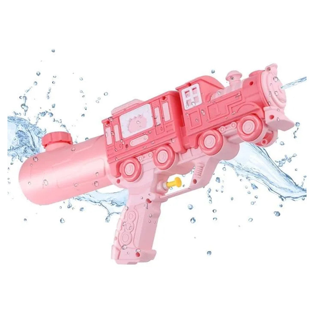 Trade Shop - Pistola Ad Acqua 5183 Design Locomotiva Con Vagone Per Bambini Gioco Estivo 23 Cm 618553 -