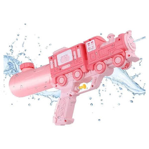 Trade Shop - Pistola Ad Acqua 5183 Design Locomotiva Con Vagone Per Bambini Gioco Estivo 23 Cm 618553 -