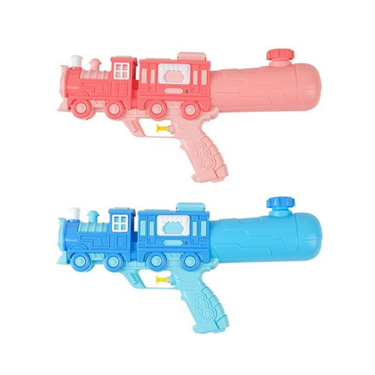 Trade Shop - Pistola Ad Acqua 5183 Design Locomotiva Con Vagone Per Bambini Gioco Estivo 23 Cm 618553 -
