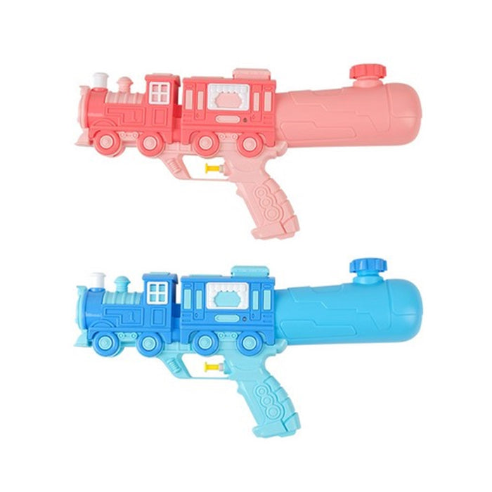 Trade Shop - Pistola Ad Acqua 5183 Design Locomotiva Con Vagone Per Bambini Gioco Estivo 23 Cm 618553 -