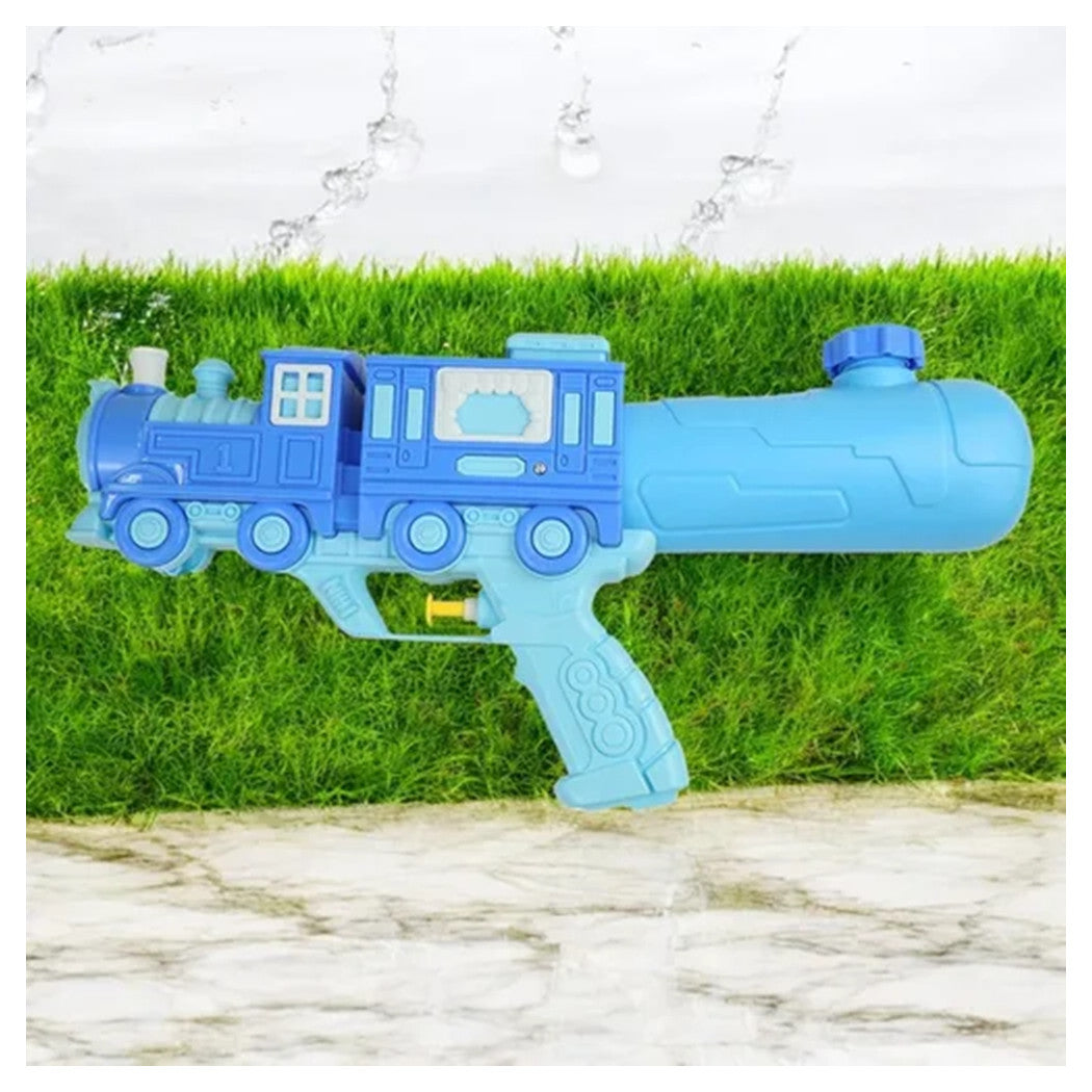 Trade Shop - Pistola Ad Acqua 5183 Design Locomotiva Con Vagone Per Bambini Gioco Estivo 23 Cm 618553 -