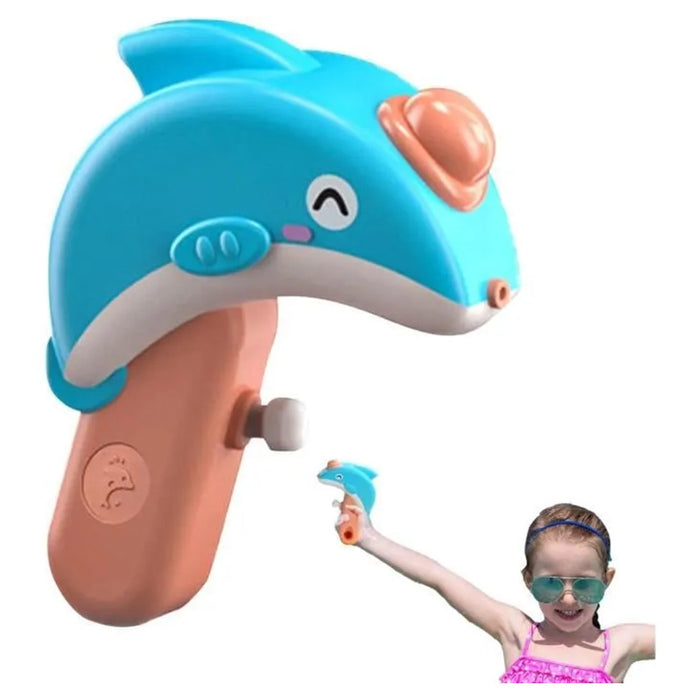 Trade Shop - Pistola Ad Acqua A Forma Di Delfino 32 Cm Piccola Giocattolo Estivo Per Bambini 6738060 -