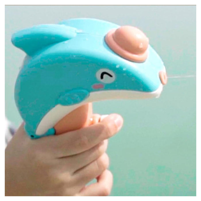 Trade Shop - Pistola Ad Acqua A Forma Di Delfino 32 Cm Piccola Giocattolo Estivo Per Bambini 6738060 -