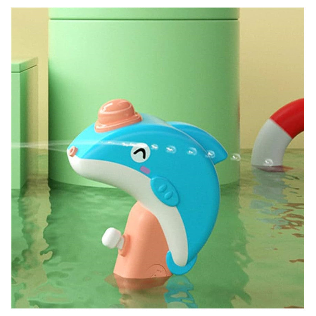 Trade Shop - Pistola Ad Acqua A Forma Di Delfino 32 Cm Piccola Giocattolo Estivo Per Bambini 6738060 -