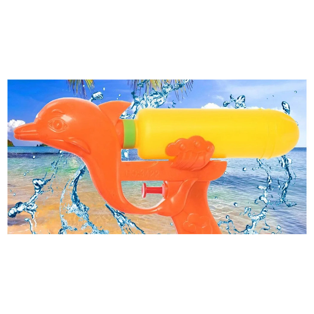 Trade Shop - Pistola Ad Acqua A Forma Di Delfino In Plastica Giocattolo Estivo Per Bambini 16cm 618556 -