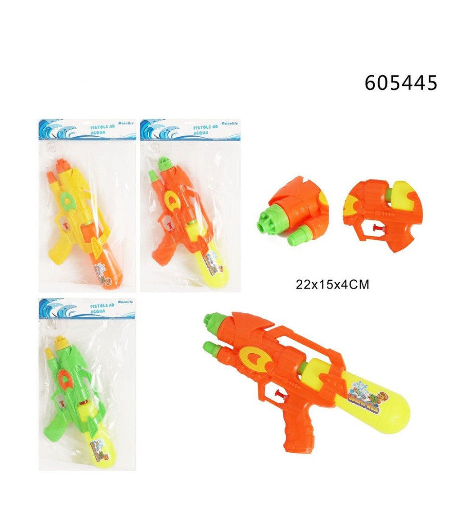Trade Shop - Pistola Ad Acqua Con Serbatoio 22x15x4 Cm Gioco Bambini Estate Assortiti 605445 -