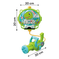 Trade Shop - Pistola Ad Acqua Con Zaino Dinosauro Gioco Per Bambini Spiaggia Estate 1300ml 618549 -