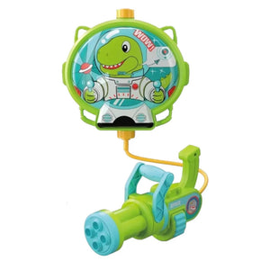 Trade Shop - Pistola Ad Acqua Con Zaino Dinosauro Gioco Per Bambini Spiaggia Estate 1300ml 618549 -