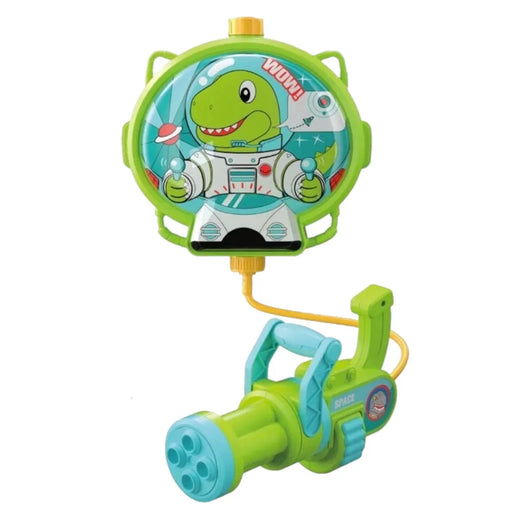 Trade Shop - Pistola Ad Acqua Con Zaino Dinosauro Gioco Per Bambini Spiaggia Estate 1300ml 618549 -