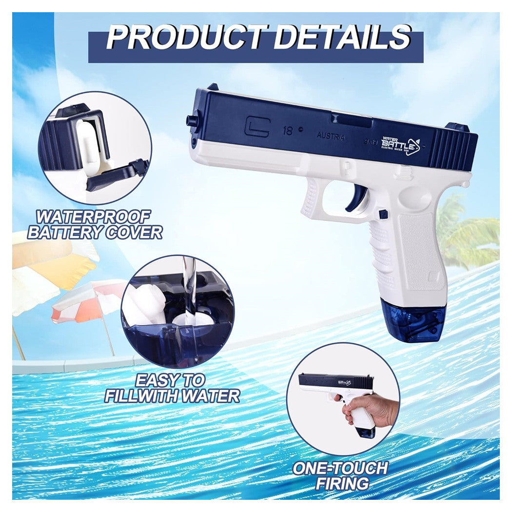 Trade Shop - Pistola Ad Acqua Elettrica Giocattolo Per Bambini Potente Per Feste Spiaggia Estiva -