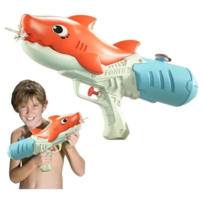 Trade Shop - Pistola Ad Acqua Giocattolo Per Bambini Gioco Estate A Forma Di Squalo 23.5cm 618555 -