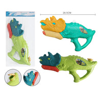 Trade Shop - Pistola Ad Acqua Per Bambini A Forma Di Dinosauro Triceratopo 28.5cm Gioco Estivo 618571 -