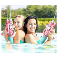 Trade Shop - Pistola Ad Acqua Per Bambini A Forma Di Unicorno Giocattolo A Doppio Spruzzo 21cm 618559 -