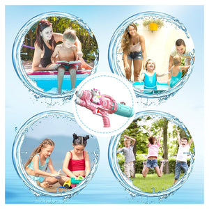 Trade Shop - Pistola Ad Acqua Per Bambini A Forma Di Unicorno Giocattolo A Doppio Spruzzo 21cm 618559 -