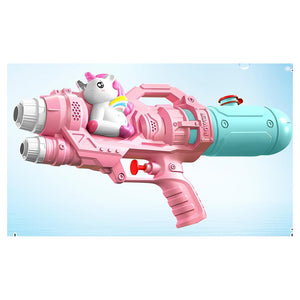 Trade Shop - Pistola Ad Acqua Per Bambini A Forma Di Unicorno Giocattolo A Doppio Spruzzo 21cm 618559 -