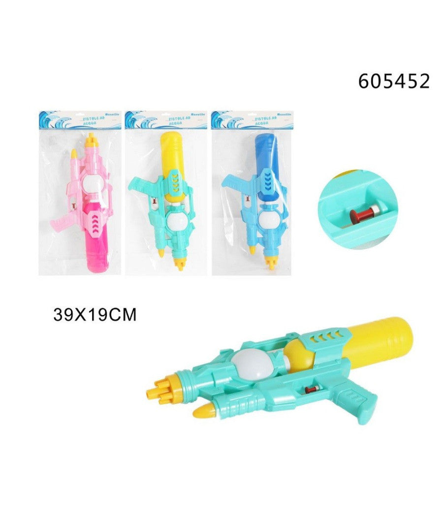 Trade Shop - Pistola Ad Acqua Serbatoio 39x19cm Giocattolo Bambini Estate Vari Colori 605452 -