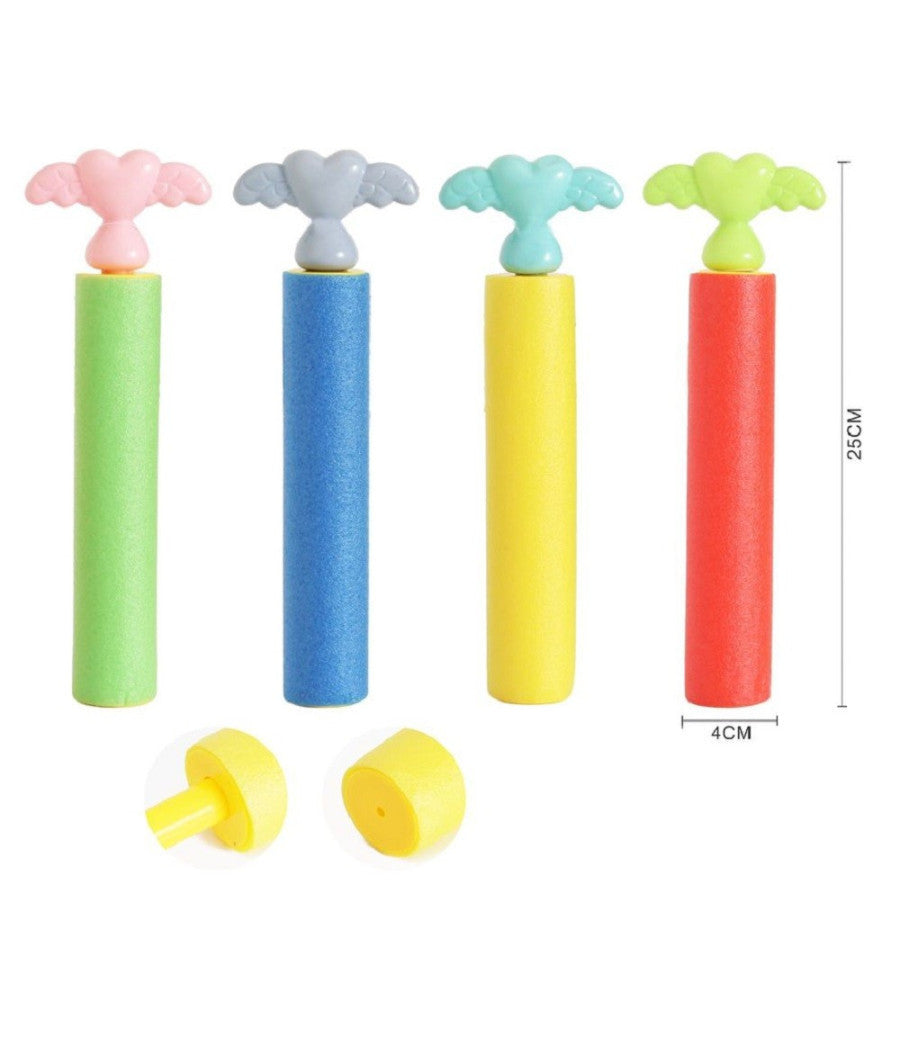 Trade Shop - Pistola Ad Acqua Tubo 25x4cm Manico Bambini Schiuma Gioco Giardino Estate 605457 -