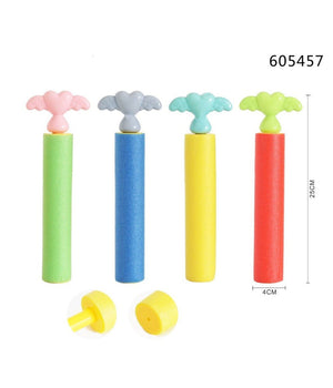 Trade Shop - Pistola Ad Acqua Tubo 25x4cm Manico Bambini Schiuma Gioco Giardino Estate 605457 -