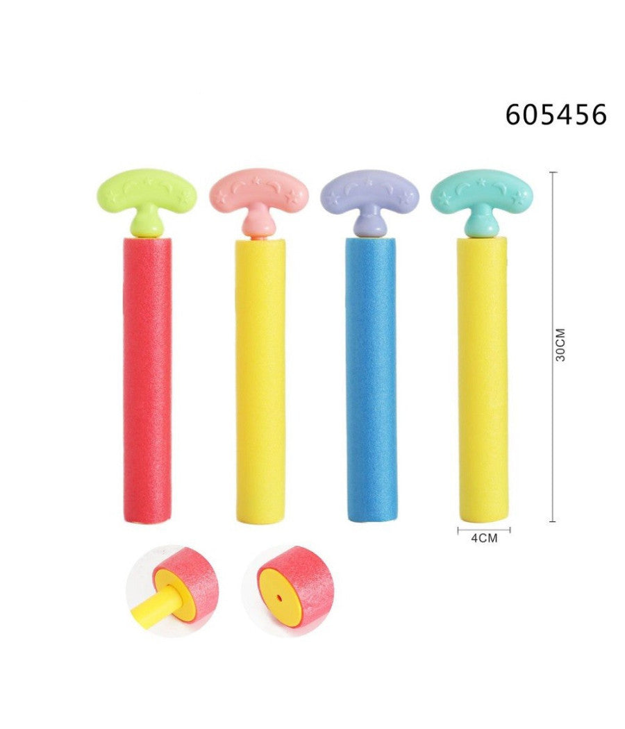 Trade Shop - Pistola Ad Acqua Tubo 30x4cm Manico Bambini Schiuma Gioco Giardino Estate 605456 -