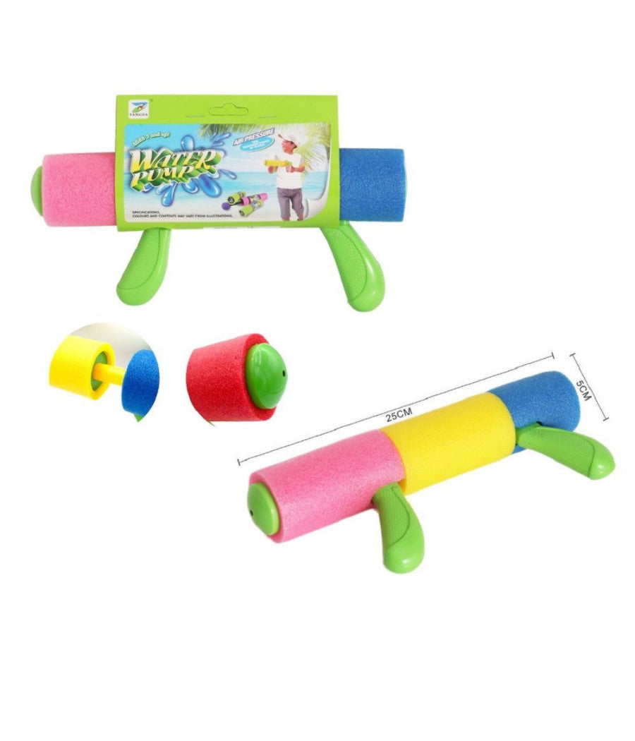 Trade Shop - Pistola Ad Acqua Tubo In Gommapiuma Colorata Manico 25x5cm Giochi Bambini 605473 -