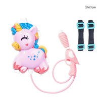Trade Shop - Pistola Ad Acqua Zainetto A Forma Di Unicorno 27x17cm Giocattolo Estate Bambine 618546 -
