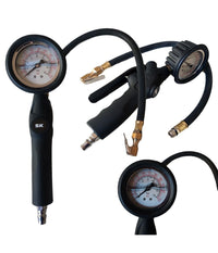 Pistola Aria Con Manometro Professionale 0-16 Bar 0-230 Psi Liquido Anti-shock         