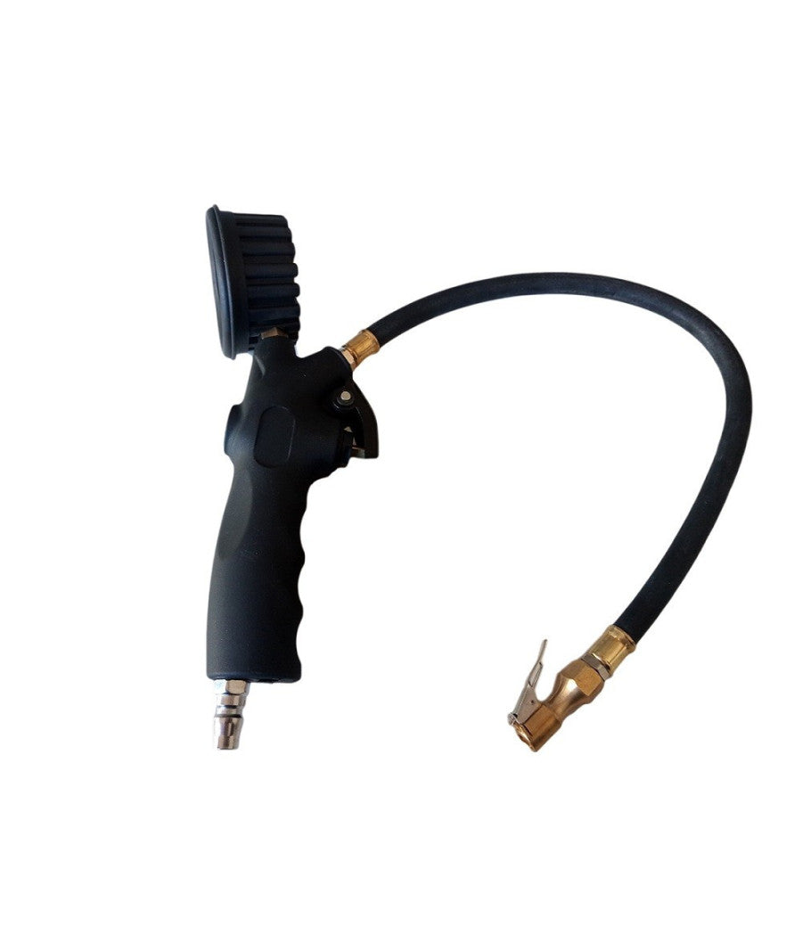 Pistola Aria Con Manometro Professionale 0-16 Bar 0-230 Psi Liquido Anti-shock         