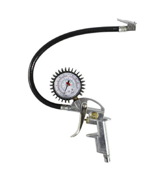 Pistola Di Gonfiaggio Con Manometro Per Compressori Per Auto Moto Bici         