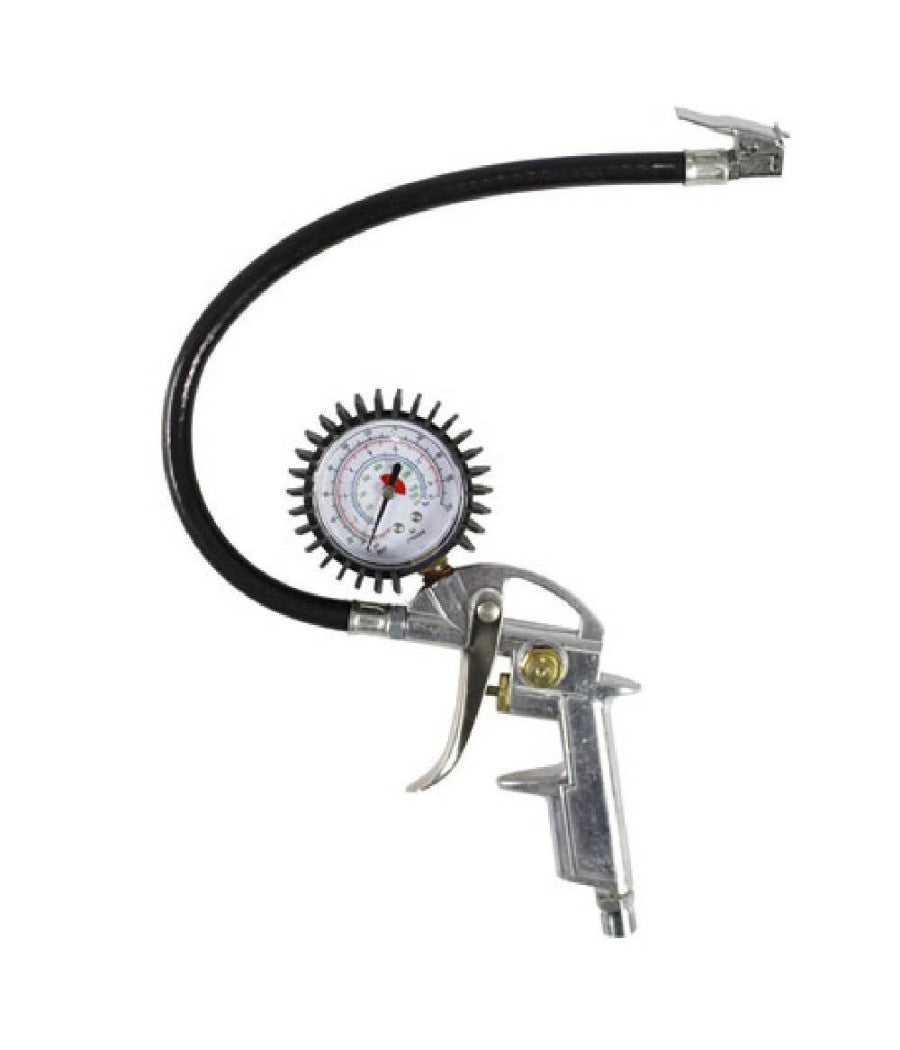 Pistola Di Gonfiaggio Con Manometro Per Compressori Per Auto Moto Bici         