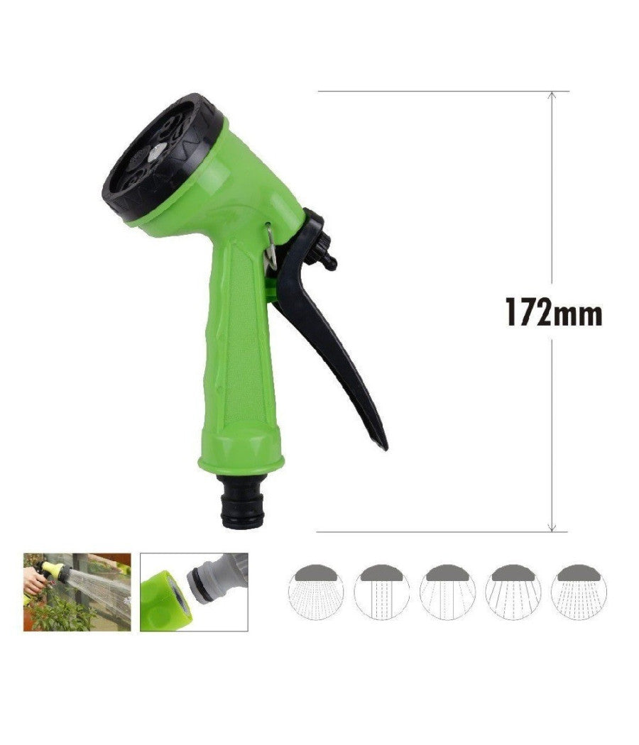 Pistola Di Spruzzo 5 Funzioni Per Irrigazione Giardino In Plastica 172mm 90012         