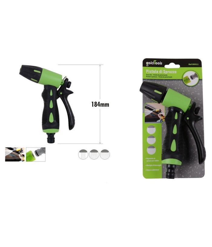 Pistola Di Spruzzo Da Giardino Alta Pressione 3 Getti Regolabile 184 Mm 90011         