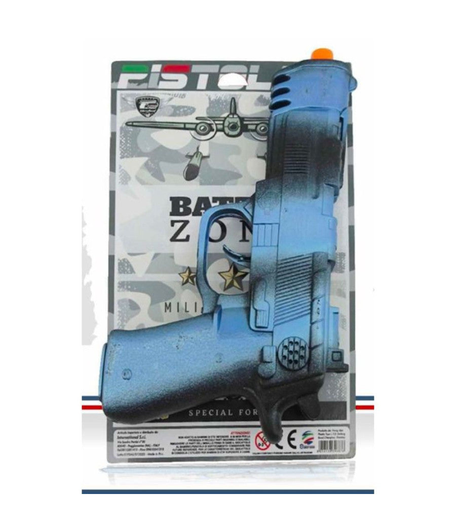 Pistola Giocattolo A Frizione Per Bambini Con Suoni Meccanici 27x17cm Età  3+         