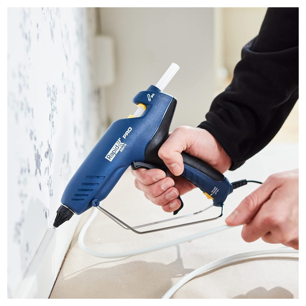 Trade Shop - Pistola Incollatrice Eg313 Compatta Professionale Per Fissare Cavi Coprifili Zoccolini Decori -