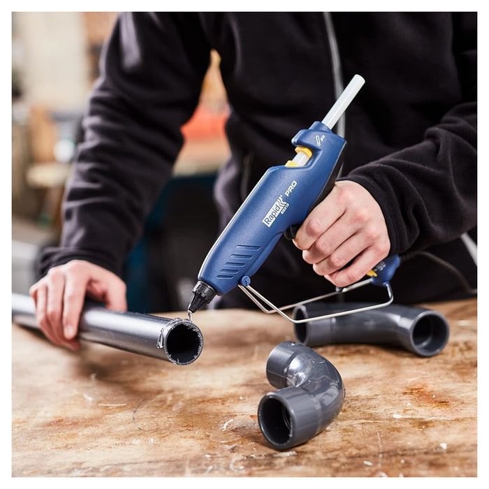 Trade Shop - Pistola Incollatrice Eg313 Compatta Professionale Per Fissare Cavi Coprifili Zoccolini Decori -